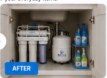 Under-sink water filtration system